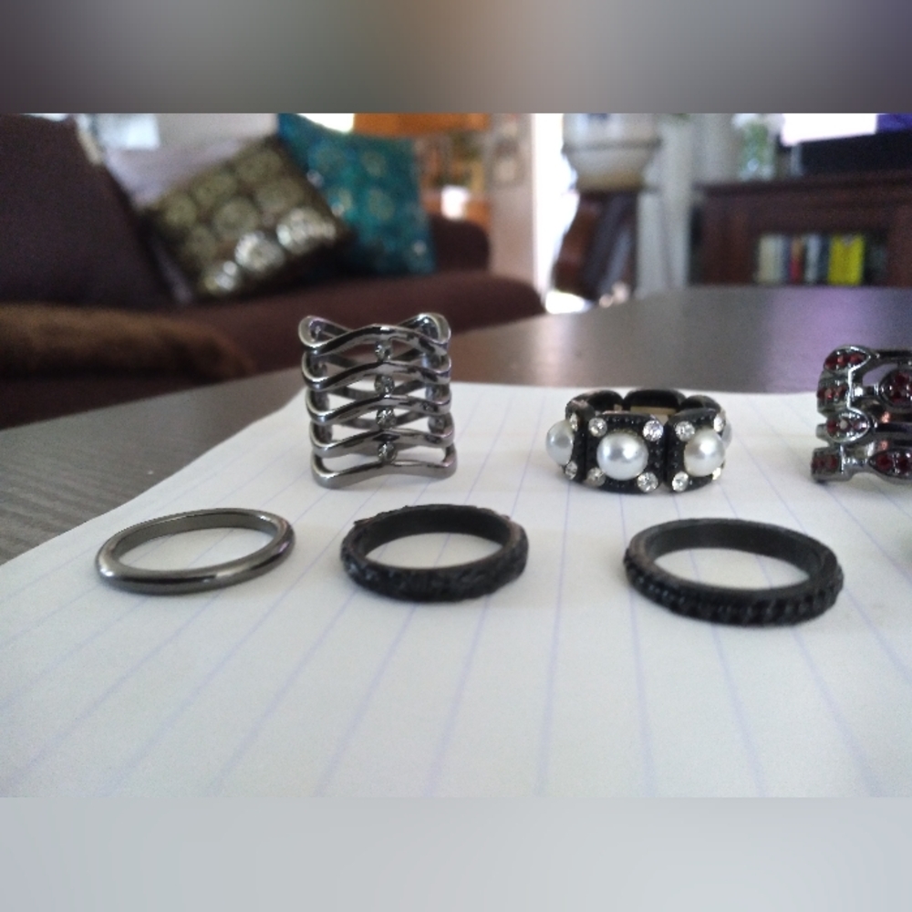 Goth ring bundle (7) - Picture 5 of 10